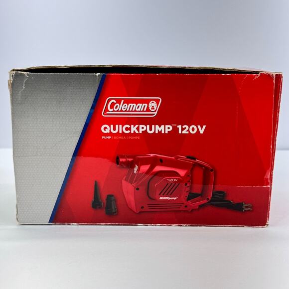 Coleman Quick Air Pump 120V Electric Inflate Deflate Fast Airbeds Camping Gear - Picture 6 of 10